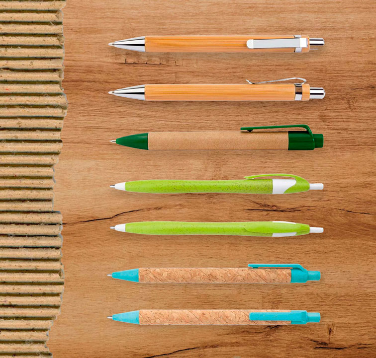 Bolígrafos ecológicos de bambú, bolígrafos de madera, bolígrafos biodegradables, regalos ecológicos, linea eco, Esferos, esferos ecológicos