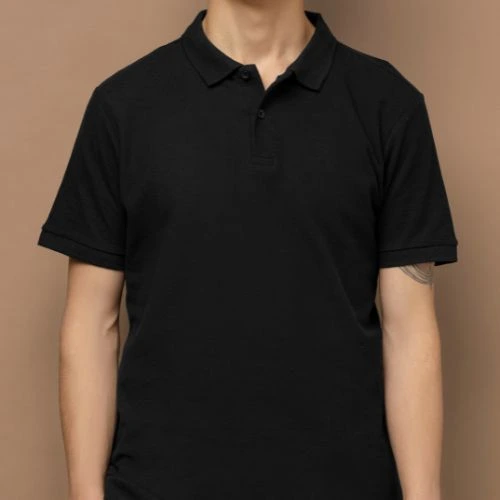 Camiseta tipo polo estampada