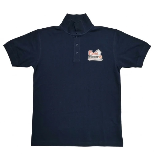 Camisa tipo polo estampada en DTF