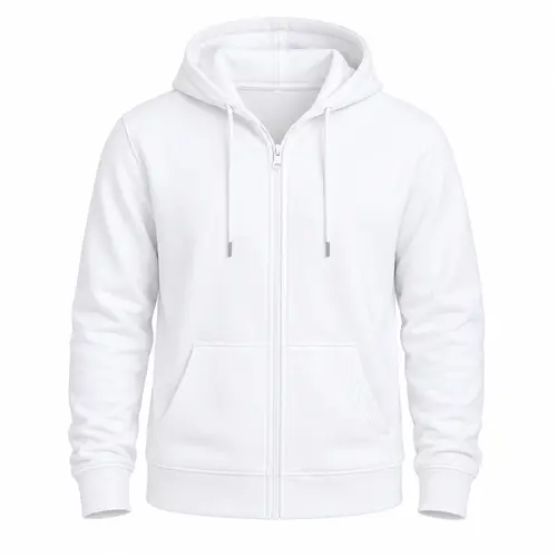 Buzo cremallera completa Blanco