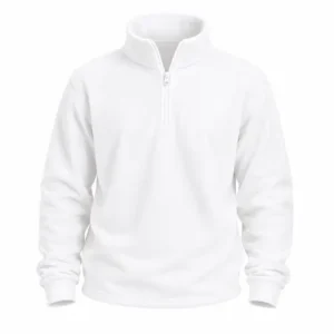 Buzo media cremallera blanco