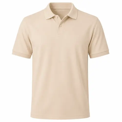 Camiseta tipo polo beige