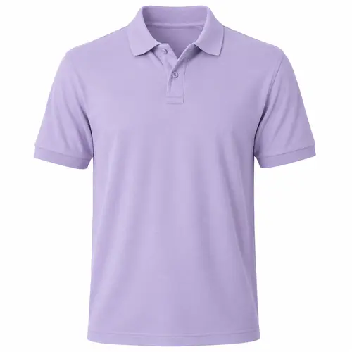 Camiseta tipo polo lila